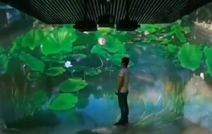 四折幕沉浸式投影互動空間